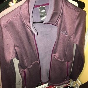 purple north face jacket